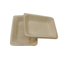 wood  compostable rectangular plate wholesale with factory price